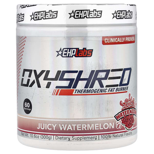 EHPlabs, OxyShred, Thermionic Fat Burner, Juicy Watermelon, 10.4 oz (294 g) — product photo 1