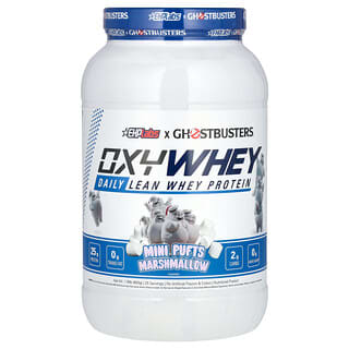 EHPlabs, Ghostbusters™, OxyWhey, Proteína de suero de leche magra para uso diario, Miniglobos de malvavisco, 800 g (1,76 lb)
