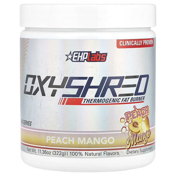 OxyShred, Thermogenic Fat Burner, Peach Mango, 11.36 oz (322 g)