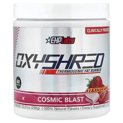 EHPlabs, OxyShred, Thermogenic Fat Burner, Cosmic Blast, Strawberry, 10.51 oz (298 g) EHPlabs, OxyShred, Thermogenic Fat Burner, Cosmic Blast, Strawberry, 10.51 oz (298 g)