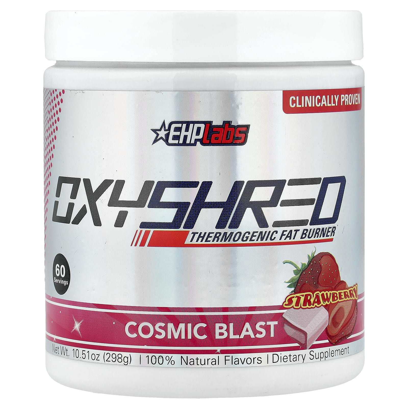 EHPlabs OxyShred, Thermogenic Fat Burner, Cosmic Blast – Strawberry – 298 g de EHPlabs