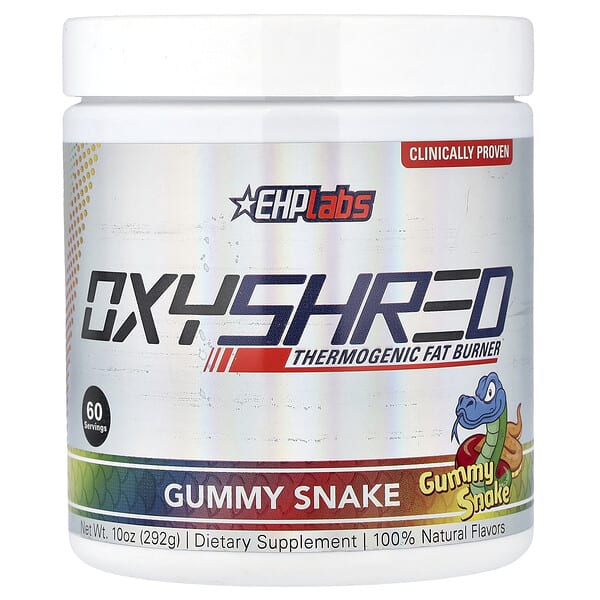 EHPlabs, OxyShred, 발열 지방 연소제, 구미젤리, 292g(10oz)