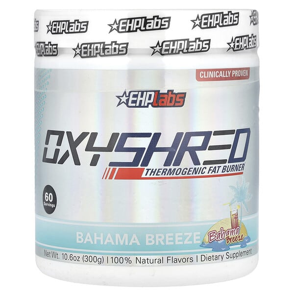 EHPlabs, OxyShred, Thermogenic Fat Burner, Bahama Breeze, 10.6 oz (300 g)