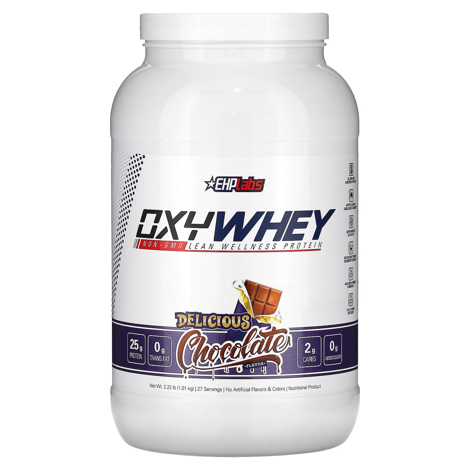 EHPlabs, OxyWhey, Lean Wellness Protein, Delicious Chocolate, 2.22 lb ...