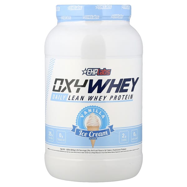 EHPlabs, OxyWhey, Daily Lean Whey Protein, mageres Molkenprotein für die tägliche Zufuhr, Vanilleeis, 825 g (1,82 lb.)