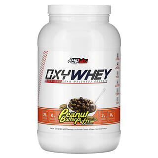 EHPlabs, OxyWhey, Protéines de bien-être maigres, Soufflés au beurre de cacahuète, 983 g