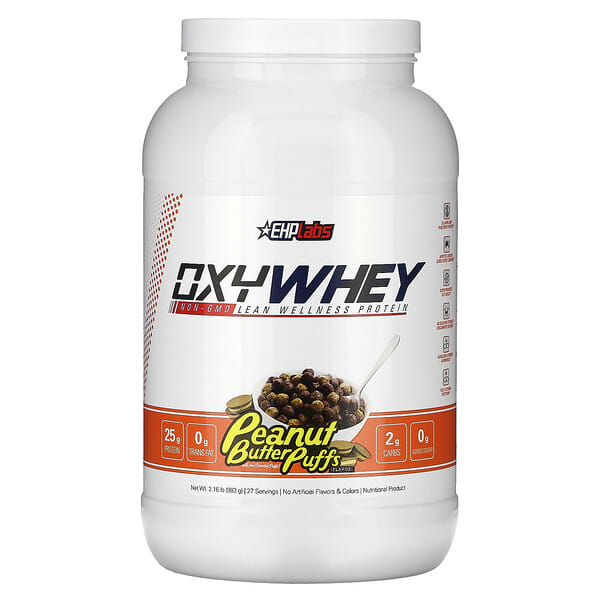 EHPlabs, OxyWhey, Lean Wellness Protein, Peanut Butter Puffs, 2.16 lb (983 g)