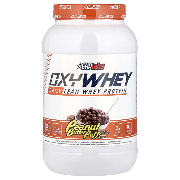 EHPlabs, OxyWhey, 웰니스 단백질 린, 피넛버터 퍼프, 983g(2.16lb)