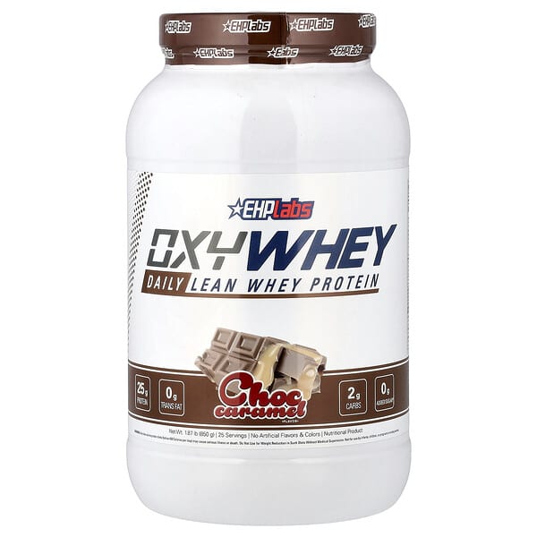 EHPlabs, OxyWhey, 웰니스 단백질 개선, 초크 캐러멜, 922g(2.03lb)
