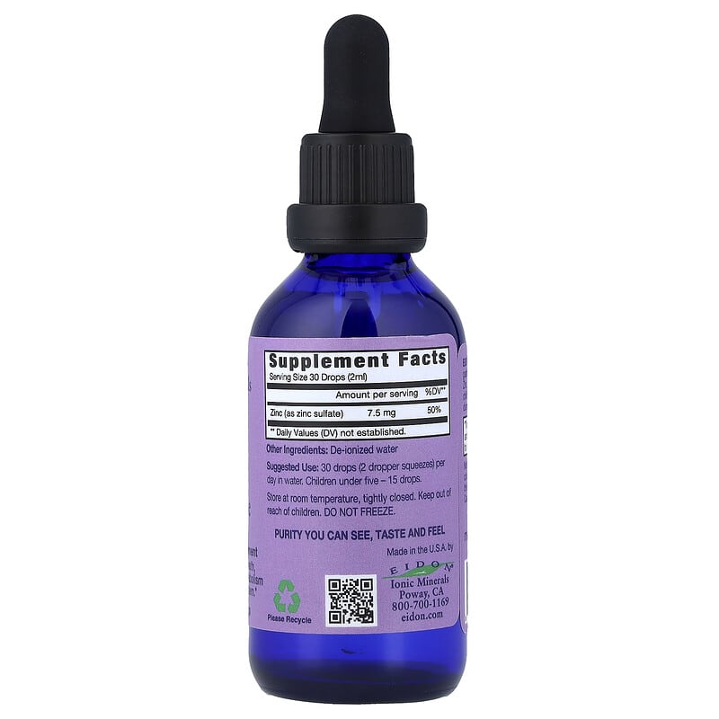 Ionic Minerals, Zinc, Liquid Concentrate, 2 oz (60 ml)