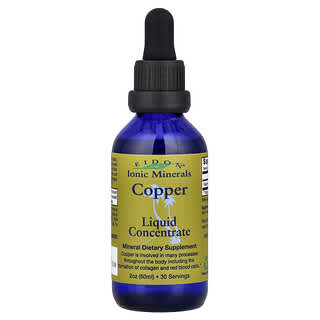 Eidon Ionic Minerals, 銅、濃縮液体タイプ、60ml（2オンス）