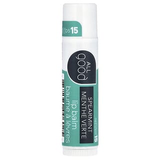 All Good Products, Bálsamo labial, Hierbabuena, FPS 15, 4,2 g (0,15 oz)