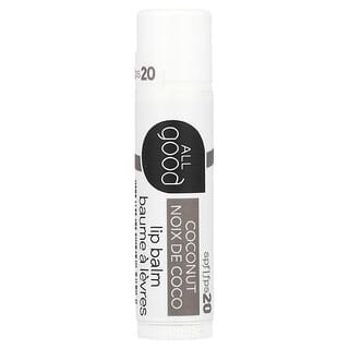 All Good Products, Bálsamo labial, FPS 20, Coco, 0,15 oz (4,2 g)