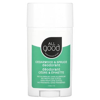 All Good Products, Desodorante, Madera de cedro y abeto`` 71 g (2,5 oz)