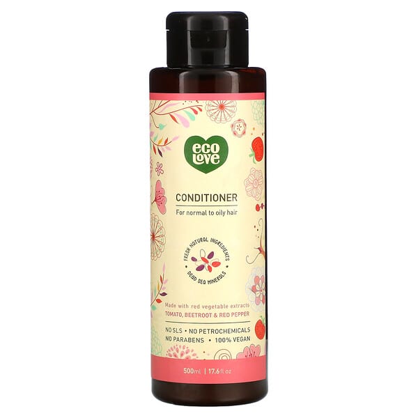 Eco Love, 護髮素，適用於中性至油性髮質，番茄、甜菜根和紅辣椒香，17.6 液量盎司（500 毫升）