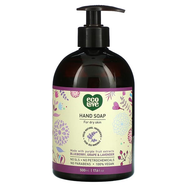 Eco Love, Hand Soap, Blueberry, Grape &amp; Lavender, 17.6 fl o (500 ml)