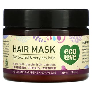 Eco Love, Hair Mask, Blueberry, Grape & Lavender, 11.8 fl oz (350 ml)