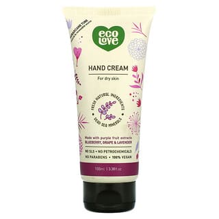 Eco Love, Hand Cream, Blueberry, Grape & Lavender, 3.38 fl oz (100 ml)