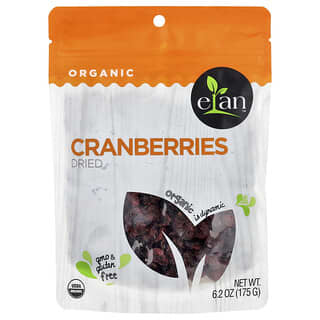 Elan, Cranberries Orgânicos Desidratados, 175 g (6,2 oz)