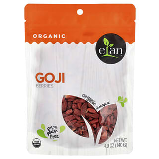 Elan, Organic Goji Berries, Bio-Goji-Beeren, 140 g (4,9 oz.)