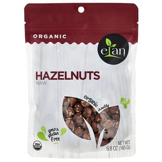 Elan, Organic Hazelnuts, Raw, 5.8 oz (165 g)