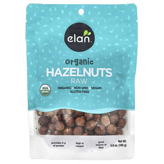 Elan, Avelãs Orgânicas, Cruas, 165 g (5,8 oz)