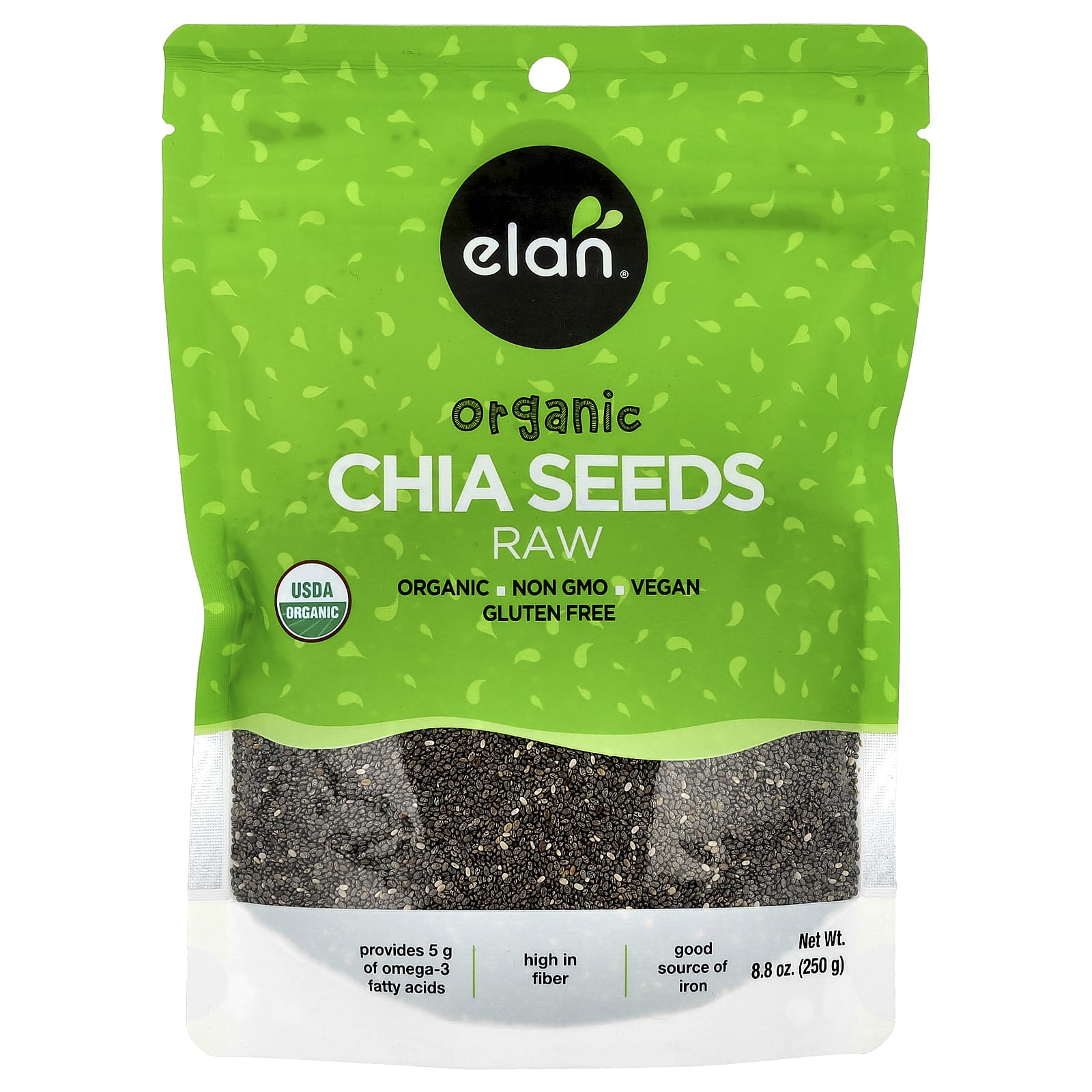 Organic Chia Seeds, Raw , 8.8 oz (250 g)
