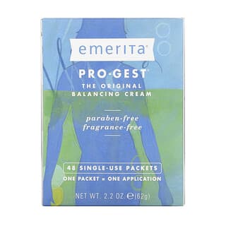 Emerita, Pro-Gest 平衡霜，无香，一次性包装，48 袋，2.2 盎司（62 克）