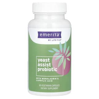 Emerita, Yeast Assist Probiotic, Probiotikum mit Hefeunterstützung, 60 pflanzliche Kapseln