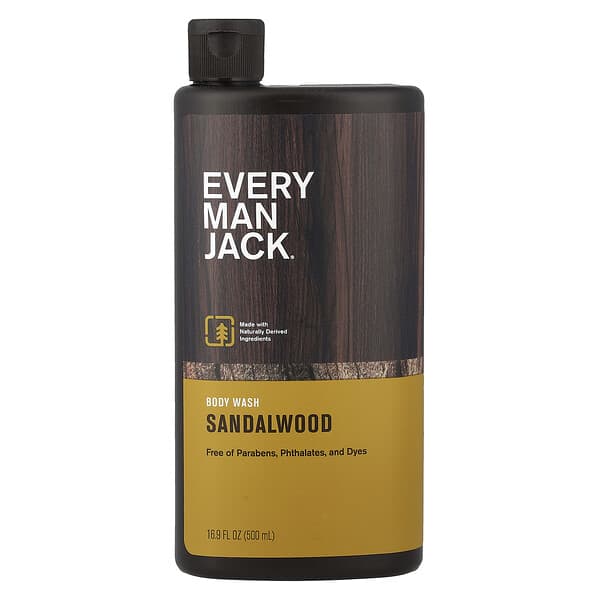 Every Man Jack, Душ гел, сандалово дърво, 500 мл