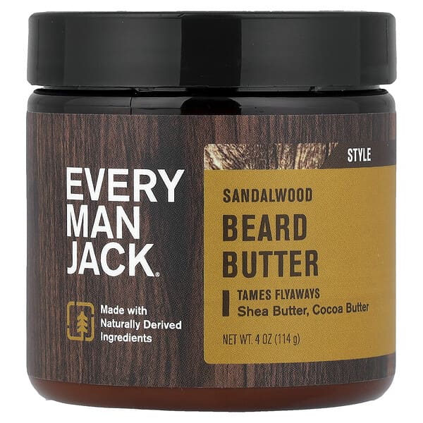 Every Man Jack, 비어드 버터, 샌들우드, 114g(4oz)