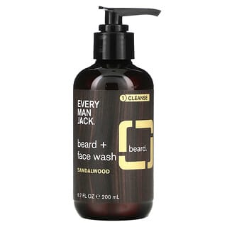 Every Man Jack, Beard + Face Wash, Sandalwood, 6.7 fl oz (200 ml)