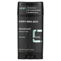 Every Man Jack, Desodorante, Sem Alumínio, Sal Marinho, 76,5 g (2,7 oz)