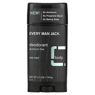 Every Man Jack, Desodorante, Sin aluminio, Sal marina`` 76,5 g (2,7 oz)