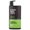Every Man Jack, 2イン1シャンプー＋コンディショナー、シックニング、ティーツリー、473ml（16液量オンス）