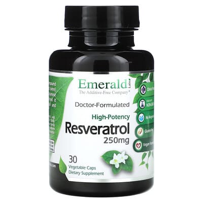 Emerald Laboratories, Resveratrol, 250 mg, 30 Vegetarian Capsules