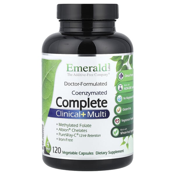 Emerald Laboratories, CoEnzymated Complete Clinical + Multi`` 120 cápsulas vegetales