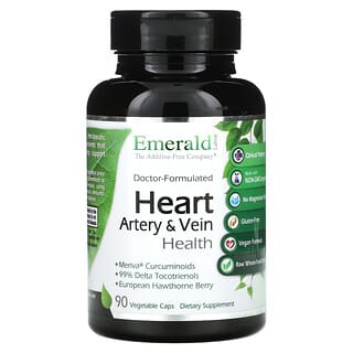Emerald Laboratories, Santé des artères cardiaques et des veines, 90 capsules végétales