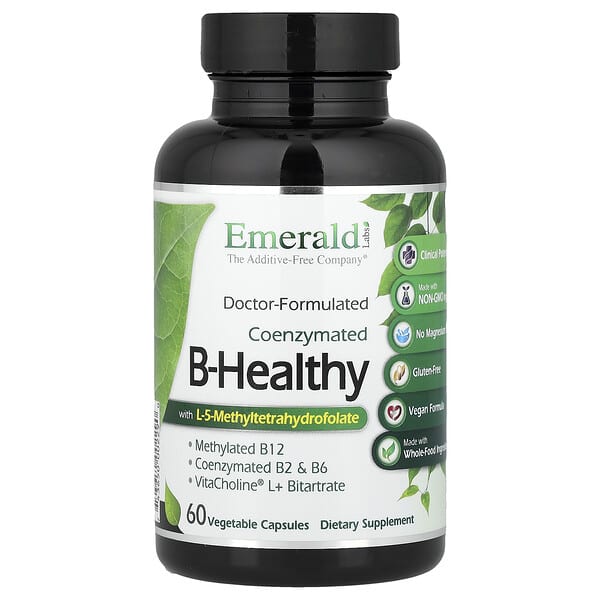 Emerald Laboratories, B-Healthy Με L-5-Μεθυλοτετραϋδροφυλλικό, 60 φυτικές κάψουλες