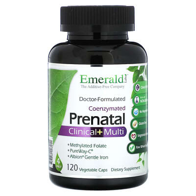 Emerald Laboratories, Coenzymed Prenatal Grade Multinutrients, 120 Vegetarian Capsules