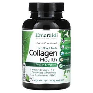 Emerald Laboratories, Collagen Health для мужчин и женщин, 90 растительных капсул