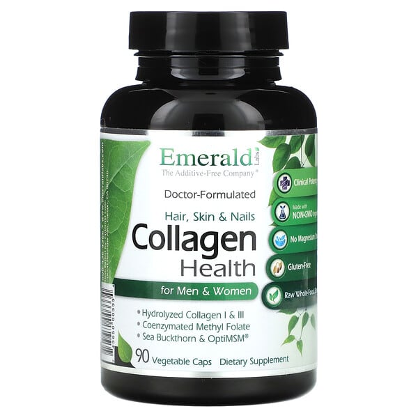 Emerald Laboratories, Collagen Health for Men &amp; Women，90 粒素食膠囊