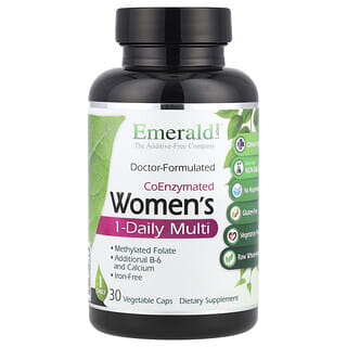 Emerald Laboratories, Multivitamínico femenino 1 al día con Coenzimas, 30 cápsulas vegetales