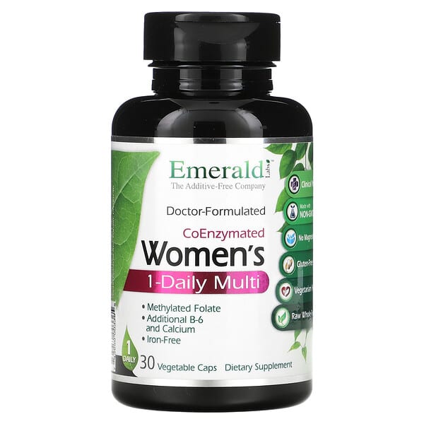 Emerald Laboratories‏, CoEnzymated Women's 1-Daily Multi, 30 Vegetable Caps