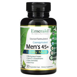 Emerald Laboratories, Чоловіки 45+ 1-Daily Multi, 30 рослинних капсул