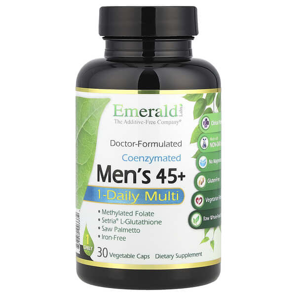 Coenzymated Men's 45+ 1-Daily Multi, 30 Vegetable Caps