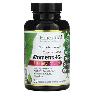 Emerald Laboratories, CoEnzymated（コエンザイメイティッド）45歳以上の女性向け、1−デイリーマルチ、ベジカプセル30粒