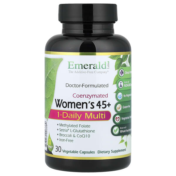Coenzymated Women's 45+ 1-Daily Multi, 30 Vegetable Capsules
