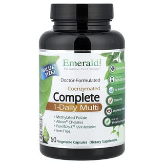 Emerald Laboratories, Coenzymated Complete 1-Diária Multi, 60 Cápsulas Vegetais