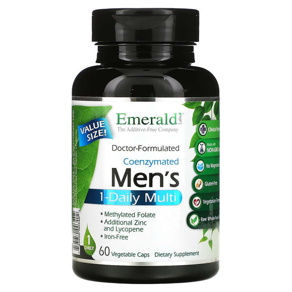 Emerald Laboratories‏, Coenzymated Men's 1-Daily Multi, 60 Vegetable Caps